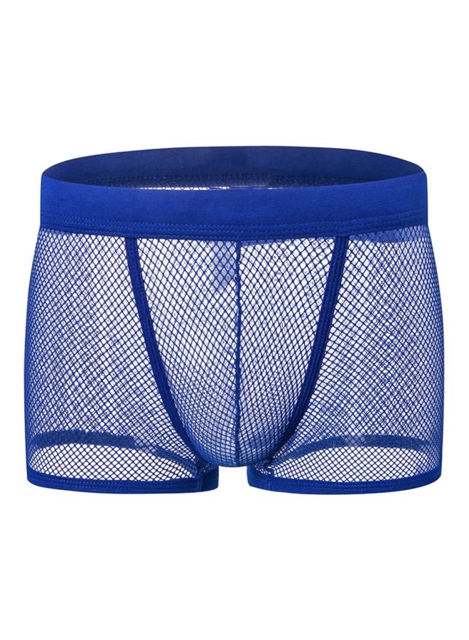 Solid Mesh Boxers Dark Blue