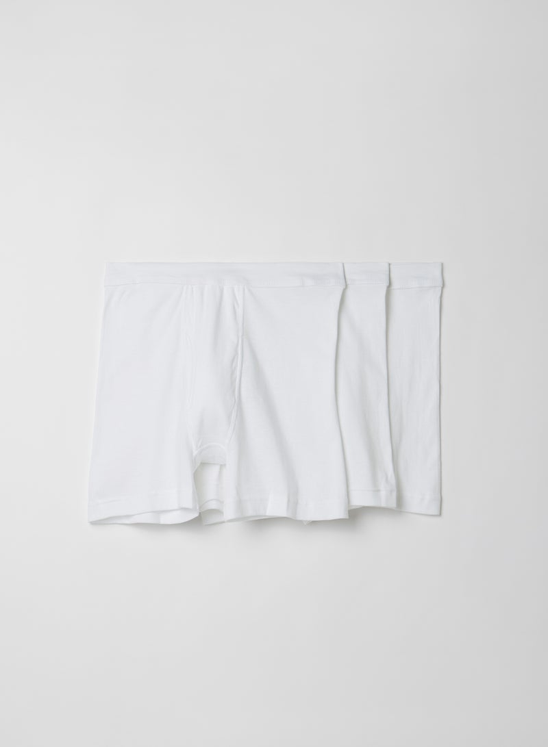3-Piece Basic Boxers Set White
