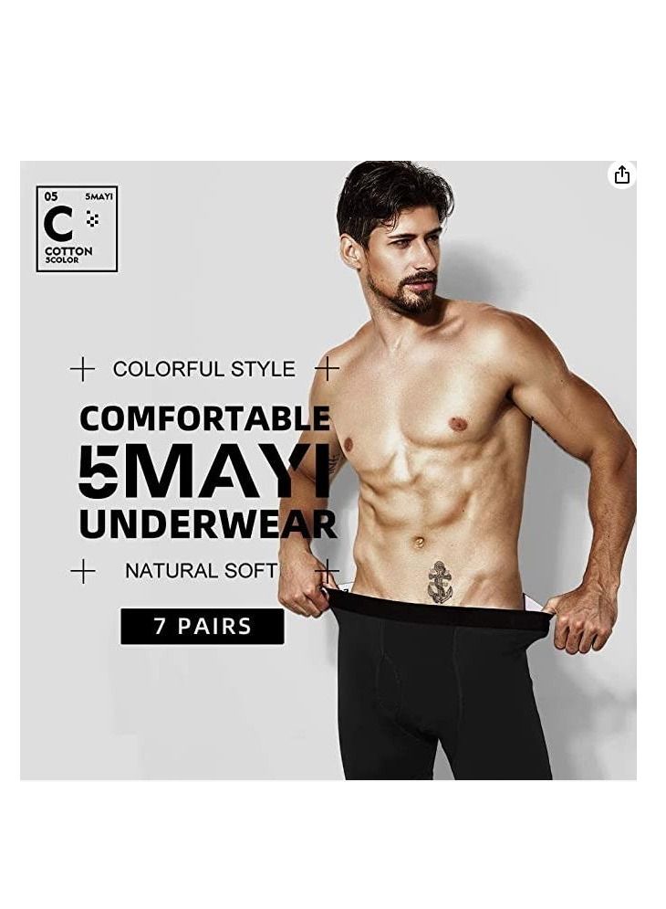 Natural Feelings Mens Boxer Shorts Soft Cotton Men Pack Breathable Mens Underwear Boxer Briefs