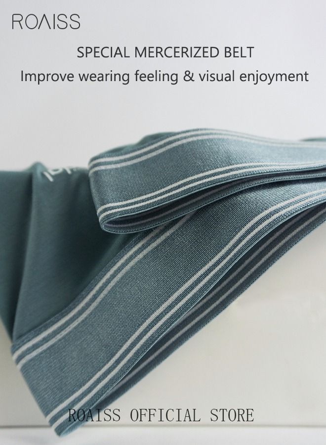 3 Pack Set Men's Boy's Modal Boxers Shorts Briefs Breathable Soft Underpants Summer Elastic Large Size Teenager Classic Underwear Mint Blue+Light Grey+Dark Grey