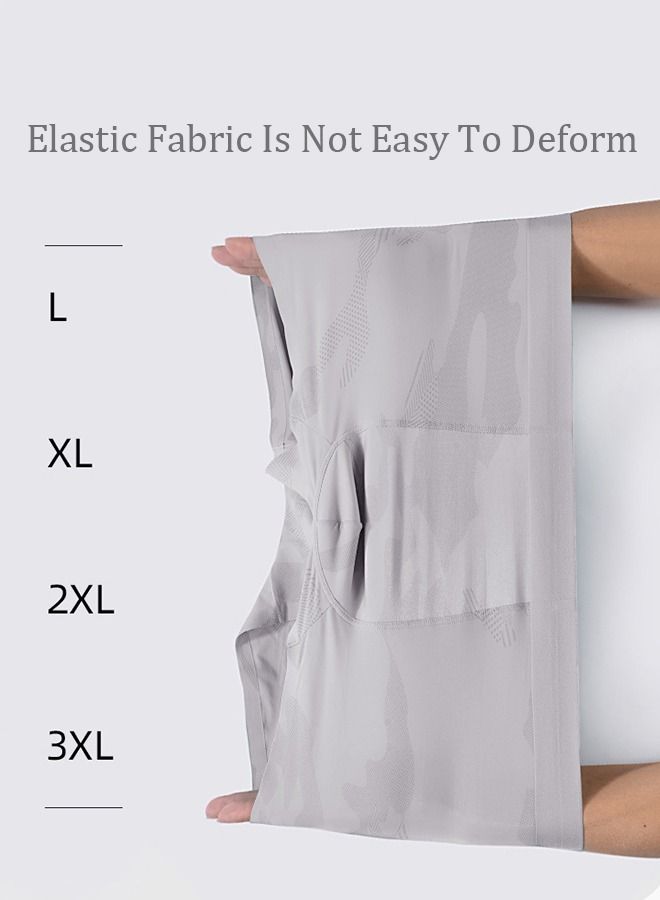 Set of 3 Men's Boys Ice Silk Boxer Briefs Boxer Briefs Breathable Soft Underwear Summer Stretch Plus Size Teen Classic Briefs