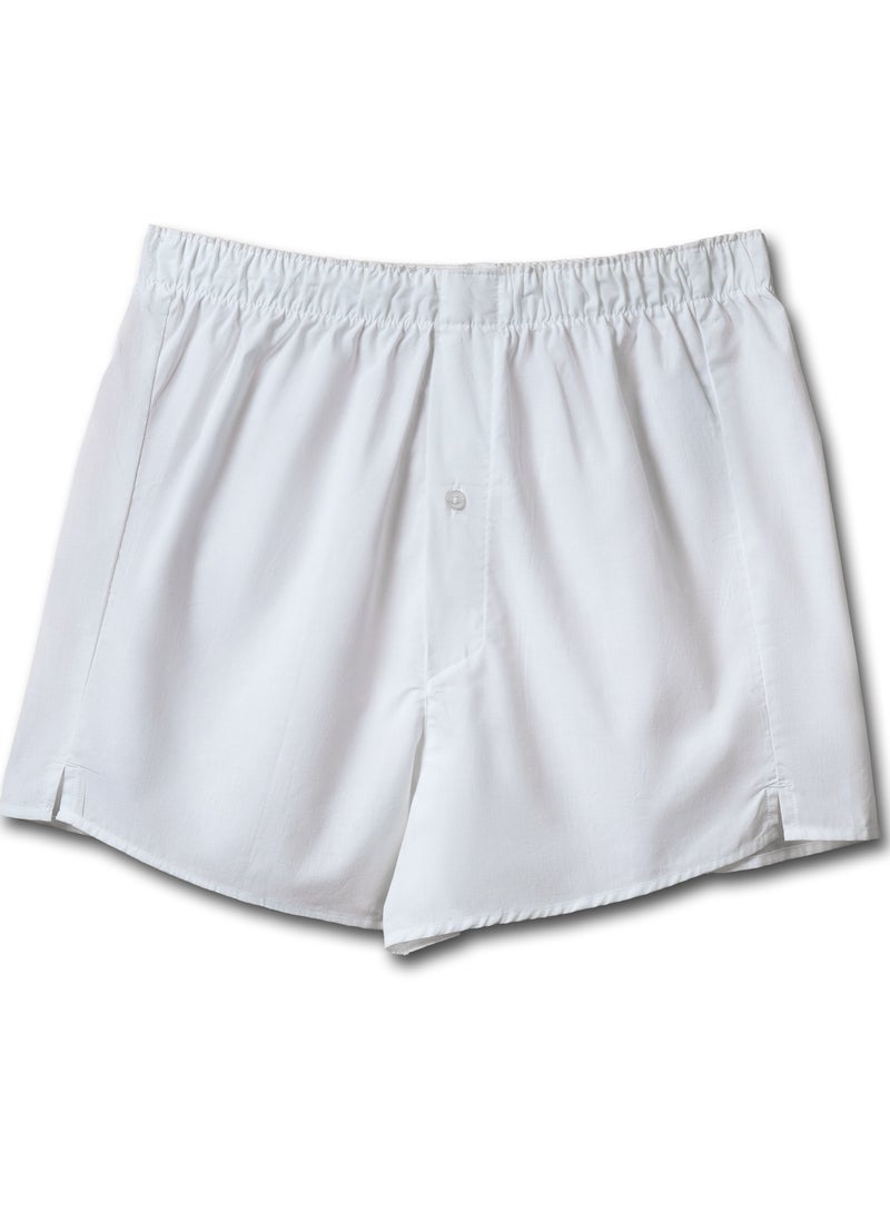 Men's boxers Woven 100% cotton white sirwal arabic shorts Tag-Free feathertouch waistband softness and breathability [Pack of 2]