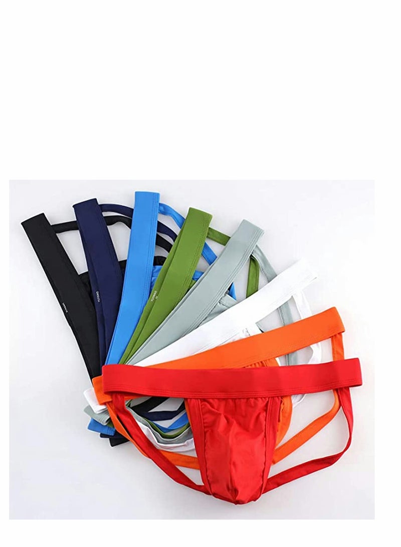 4-Pack Men's Athletic Supporter Briefs Performance Jockstrap Underwear Men's Athlelic Underwear Sports Briefs Stretch Multipack Performance, Black L