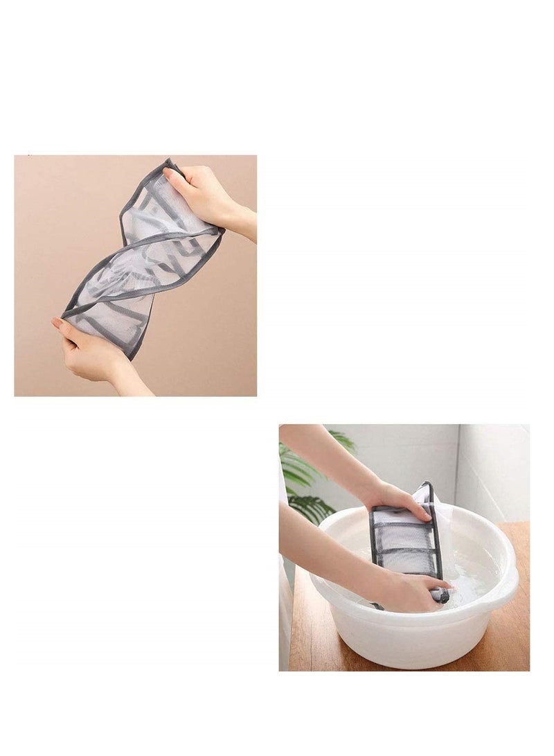 Underwear Storage Organizer, 3Pcs Underwear Drawer Organiser Foldable Storage Box Compartment, Multi-Grid Cabinet Organizers Divider Box for Organizing Bras, Socks,Ties, Belts