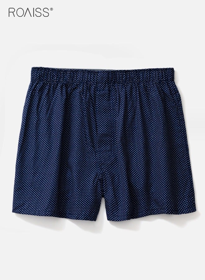 4-Piece Men's Loose Underwear Pure Cotton Plaid Home Shorts Unconstrained And Comfortable Underwear