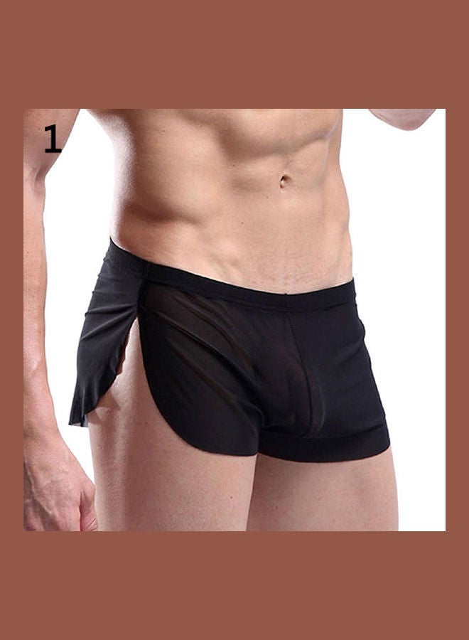 Comfortable Transparent Boxer Underwear Black