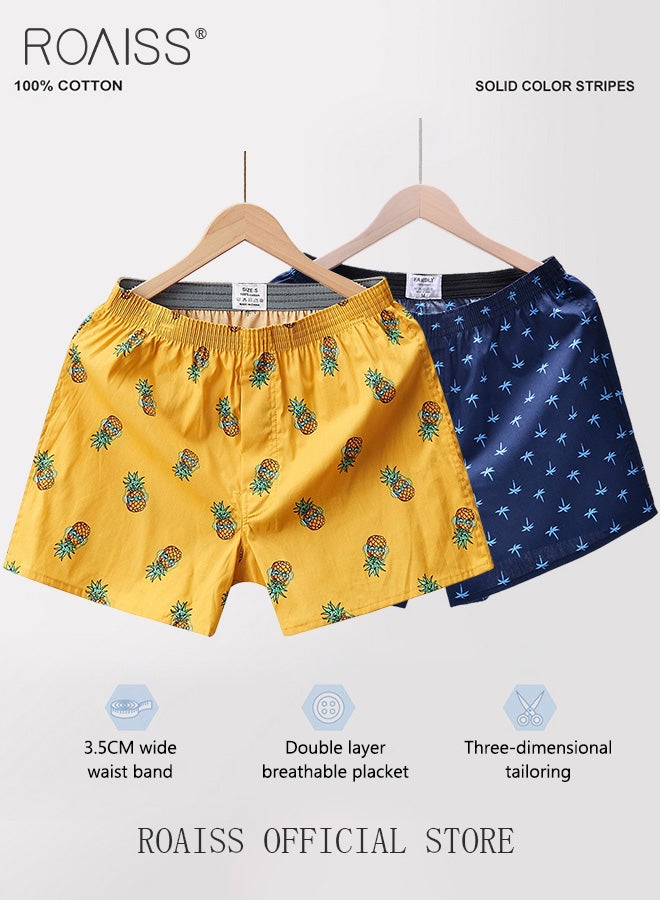 2 Pack Men Arrow Pants Men Cotton Loose Boxer Briefs Men Casual Furniture Comfort Cotton Briefs Large Size Men Briefs