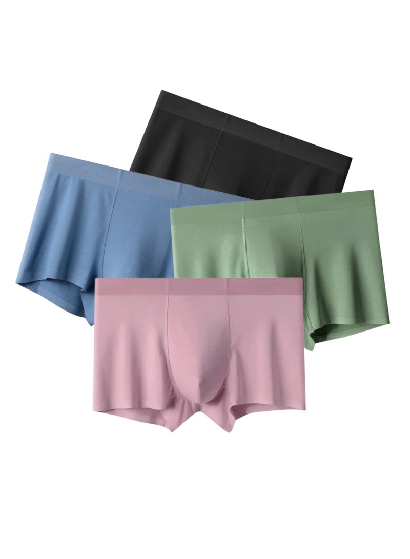 4 Pieces Mens Tagless Boxer Briefs