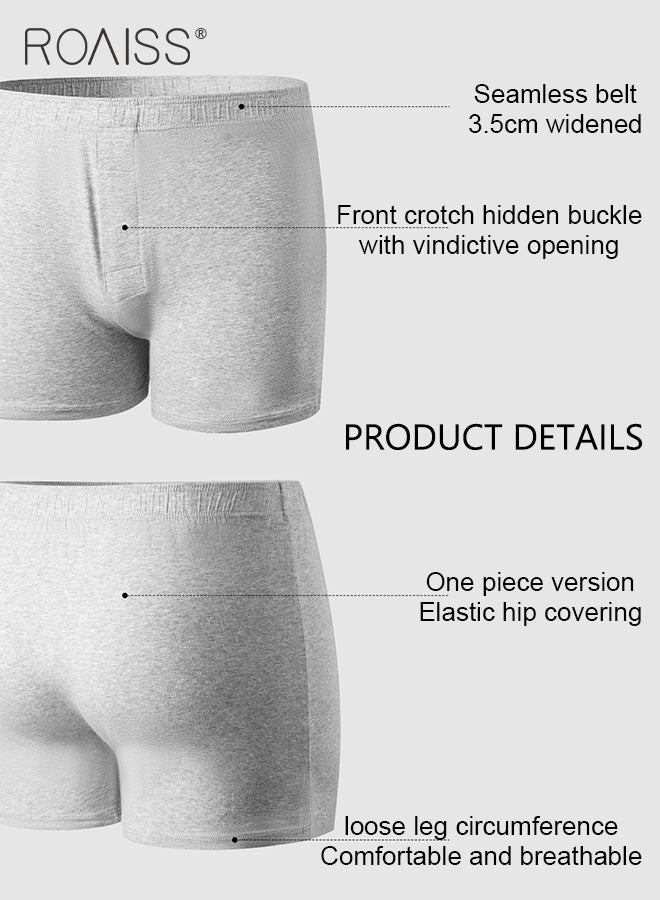 3 Pack Plus Size Men Arolo Shorts  Pure Cotton Fabric Loose Fit Design Youth Boxer Briefs Comfortable Underwear Lounge Pants and Casual Shorts for Men Skin Friendly and Soft