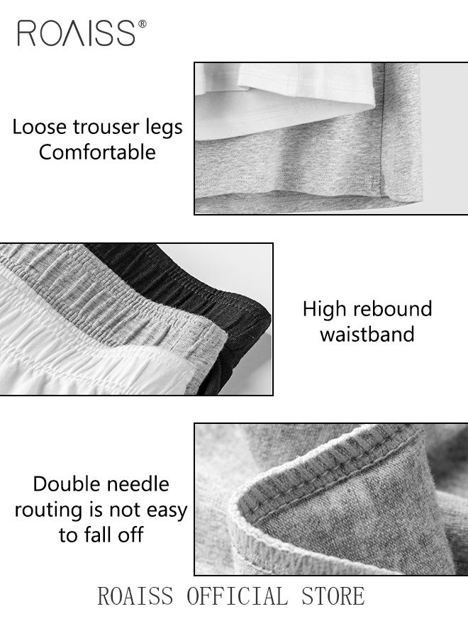 3 Pack Plus Size Men Arolo Shorts  Pure Cotton Fabric Loose Fit Design Youth Boxer Briefs Comfortable Underwear Lounge Pants and Casual Shorts for Men Skin Friendly and Soft