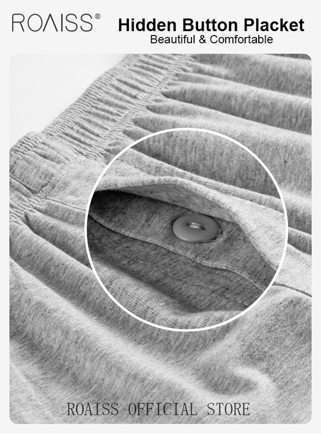 3 Pack Plus Size Men Arolo Shorts  Pure Cotton Fabric Loose Fit Design Youth Boxer Briefs Comfortable Underwear Lounge Pants and Casual Shorts for Men Skin Friendly and Soft