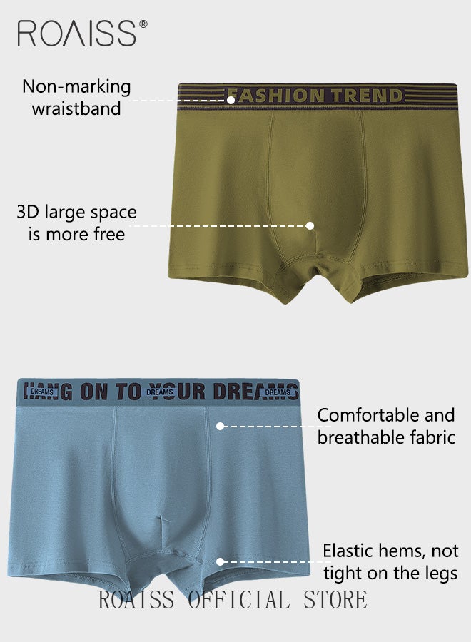 3 Pack Men's Underwear Boxer Briefs Pack, Ultra Soft Moisture-Wicking Cotton Boxer Brief Underwear for Men