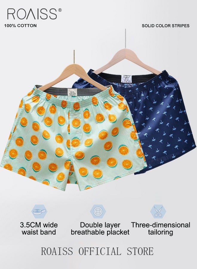2 Pack Men Arrow Pants Men Cotton Loose Boxer Briefs Men Casual Furniture Comfort Cotton Briefs Large Size Men Briefs