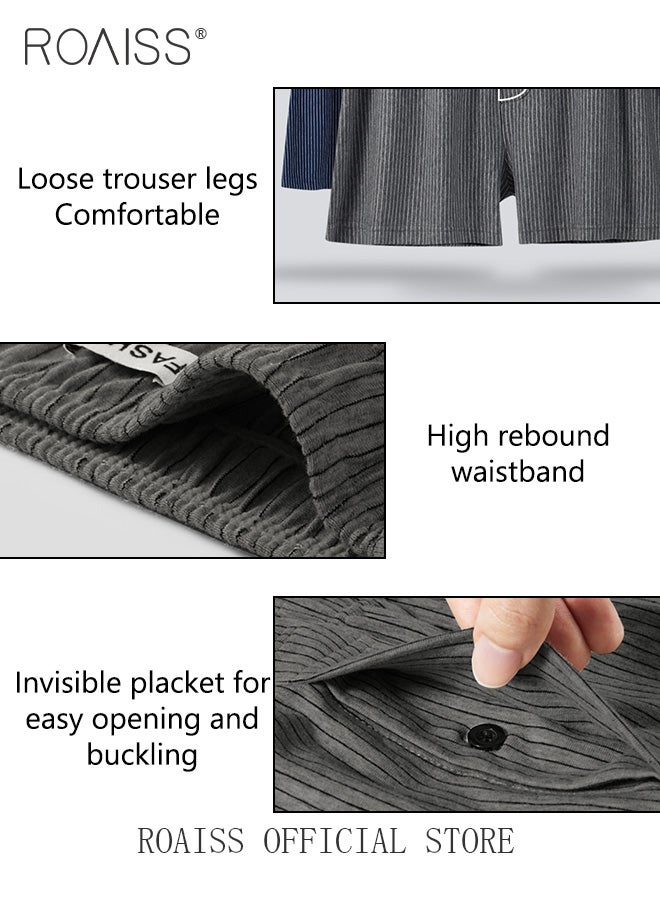 3 Pack Plus Size Men Arolo Shorts  Pure Cotton Fabric Loose Fit Design Youth Boxer Briefs Comfortable Underwear Lounge Pants and Casual Shorts for Men Skin Friendly and Soft