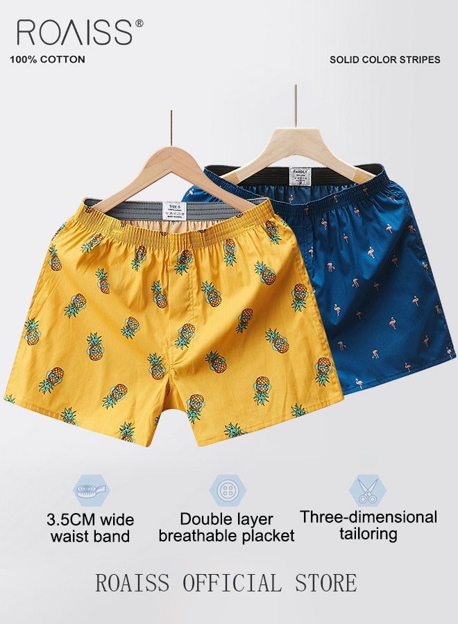 2 Pack Men Arrow Pants Men Cotton Loose Boxer Briefs Men Casual Furniture Comfort Cotton Briefs Large Size Men Briefs