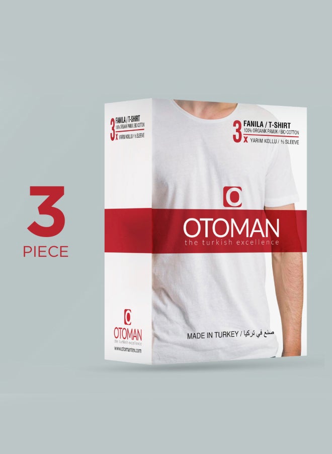 OTOMAN COTTON UNDERSHIRTS INNERWEAR 3PIECES BOX white