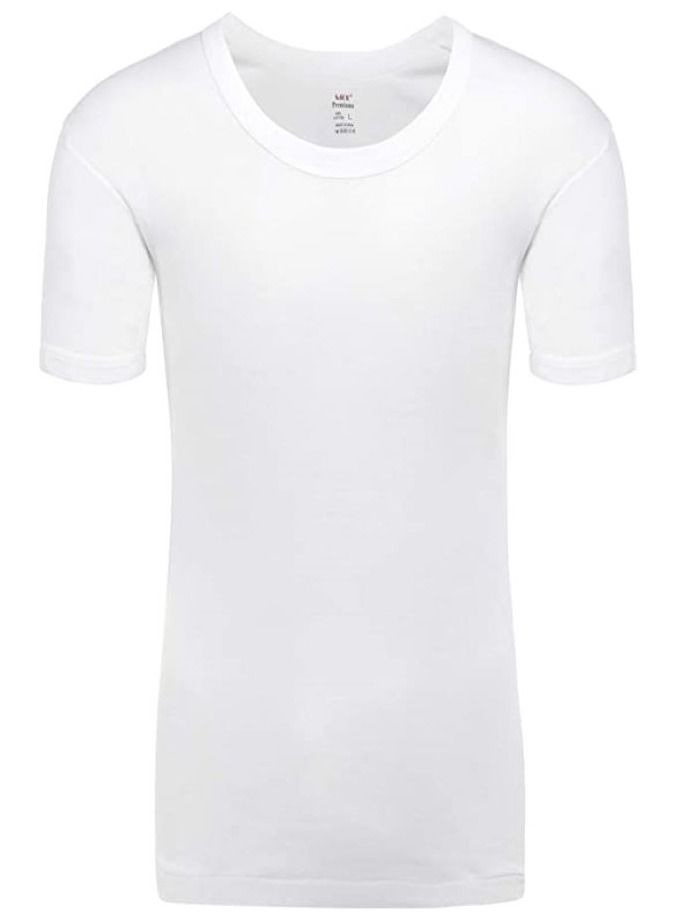 Lux Premium Round Neck Short Sleeve T-Shirt - 3 Piece Pack - White