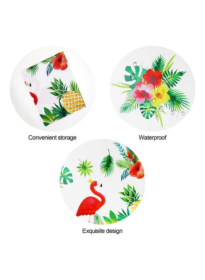 Hawaiian Flamingo Tablecloths For Party Decoration (Aloha Luau Party) 3 Pack Disposable Plastic Rectangular Table Covers Tropical Palm Leaves Pineapple Table Cloth Summer Beach Party Supplies