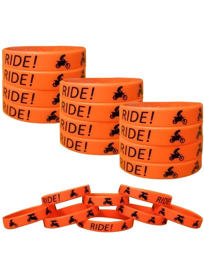 24Pcs Dirt Bike Party Favors Rubber Bracelets Motocross Game Party Supplies Gifts/Prize/Goodie Bag Stuffers Slicone Wristbands