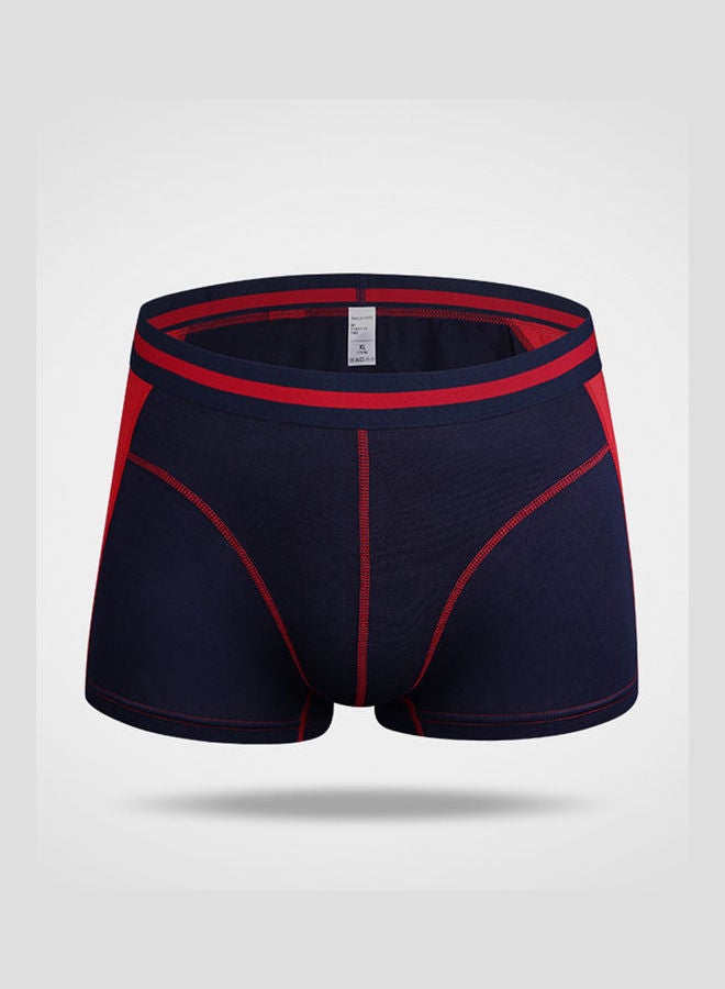 Men's Soft Boxers Fashionable Breathable Underwear Red/Deep Blue