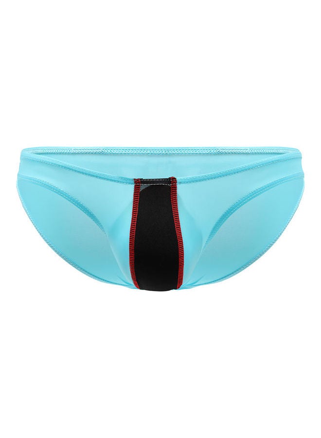 Low Rise Solid Thong Blue/Black