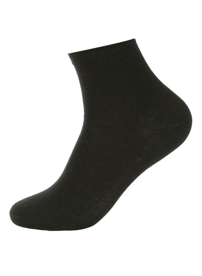 Set Of 5 Breathable Thin Deodorization Socks Black