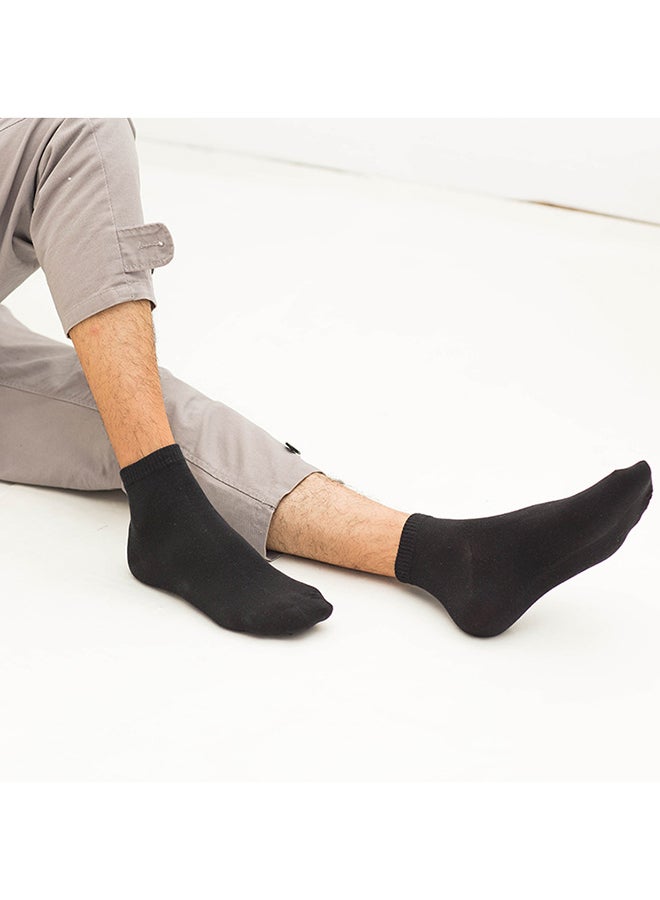 Set Of 5 Breathable Thin Deodorization Socks Black