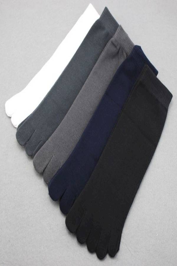 5-Piece Formal Cotton Socks White/Black/Blue