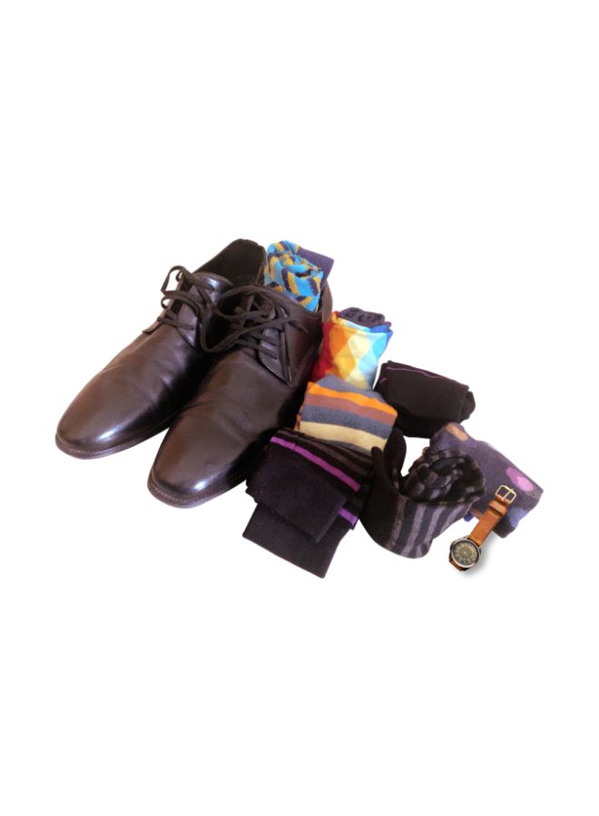 Pack Of 3 Colorful Dress Socks Multicolour