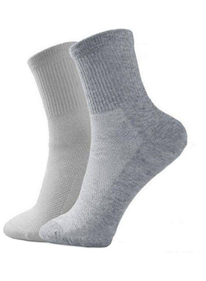 5 Pairs Men Business Breathable Socks Thermal Soft Cotton Blended Casual Sport Sock Grey