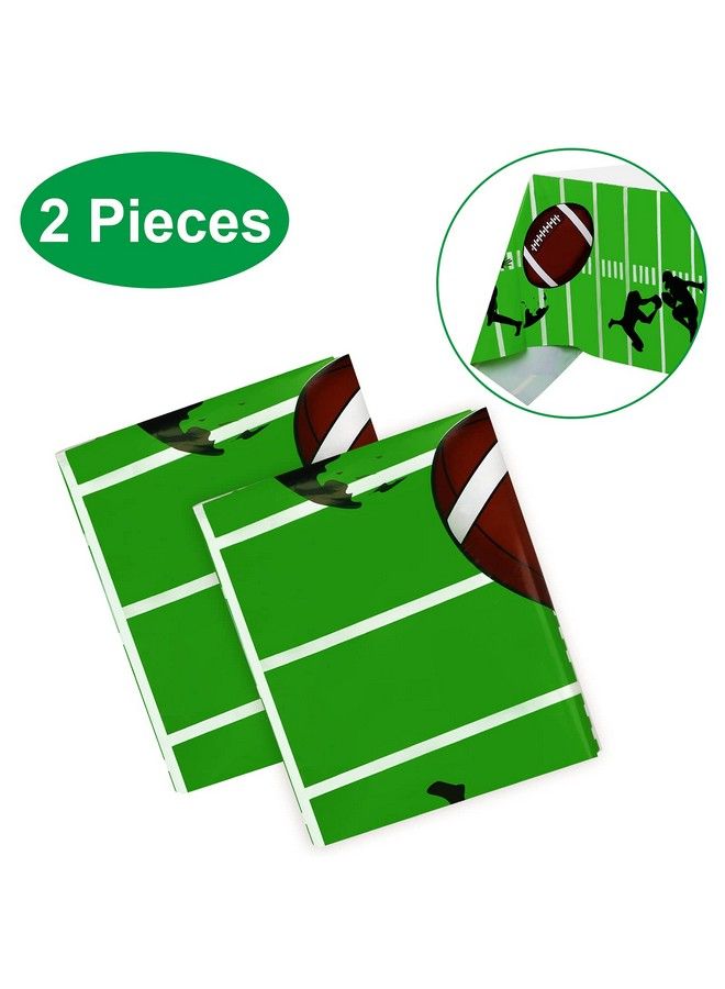 2 Packs Football Table Cover Football Theme Tablecloths For Game Day Sports Theme Birthday Party Supplies Outdoor School Event Decorations