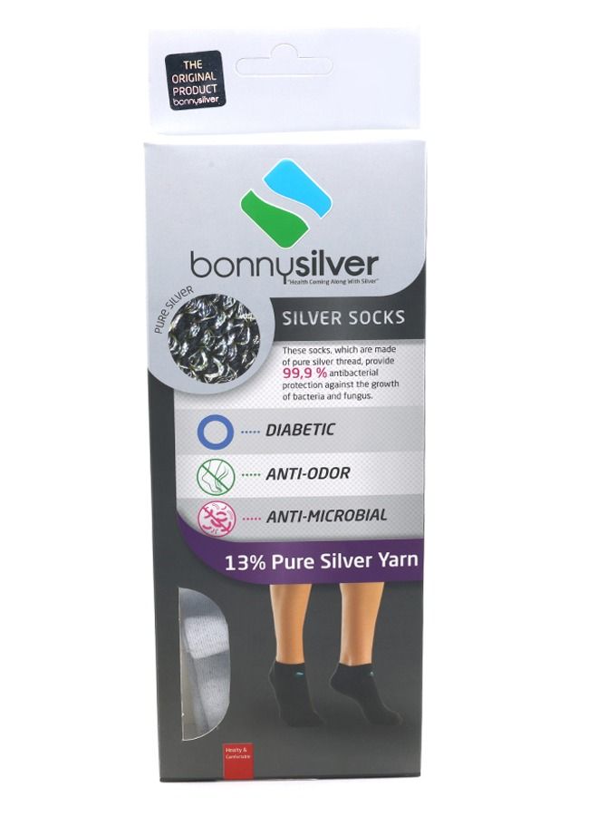 AntiOdor Sneaker Men Silver Socks