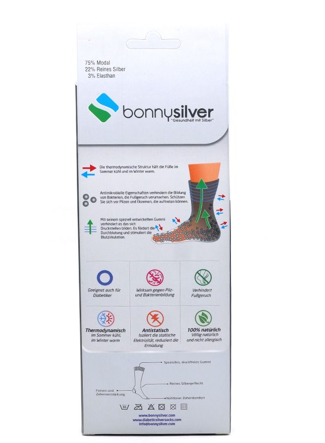 AntiOdor Sneaker Men Silver Socks