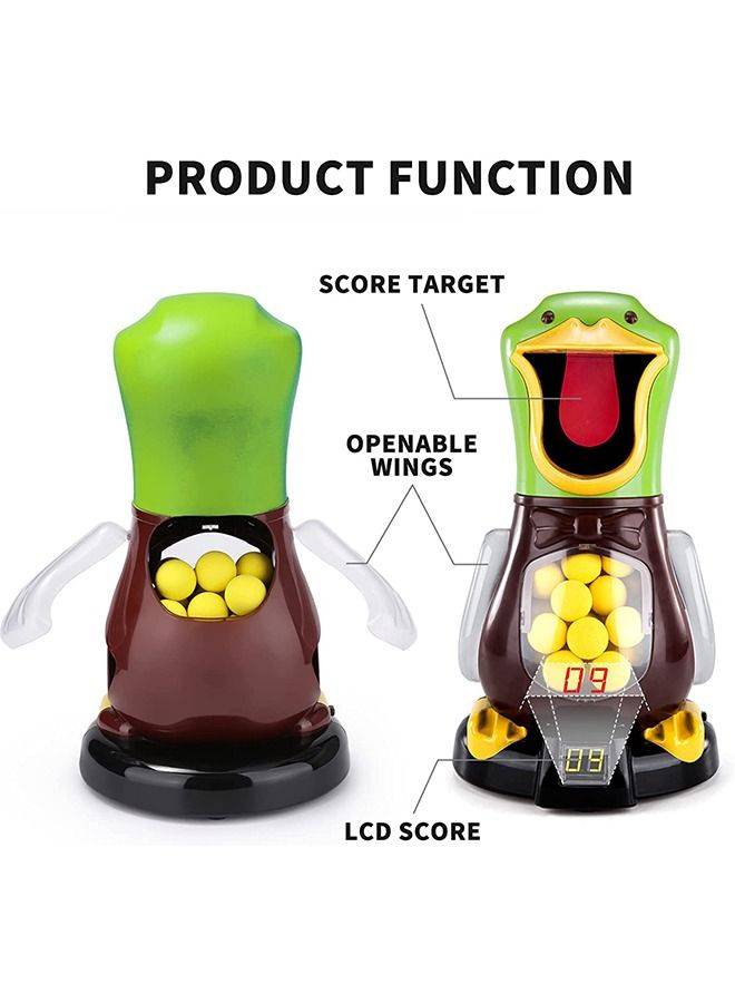 Duck Shooting Toys for Kids Toy Popper Gun with Target Score Indicator Colourful Light and Sound, Interactive Competition Game Gift for Kids