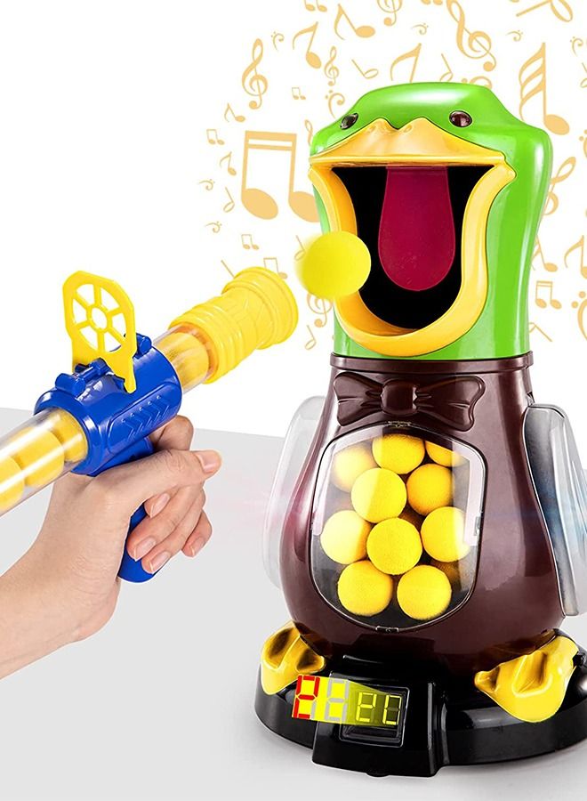 Duck Shooting Toys for Kids Toy Popper Gun with Target Score Indicator Colourful Light and Sound, Interactive Competition Game Gift for Kids