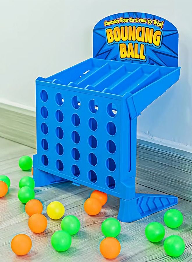 Connect Bouncing Ball 4 Shots Game, Classic 4 in a Row Link Up 4 Ball Game Educational Toy, Parent-Child Interaction Party Multiplayer Funny Desktop Connect Balls Game Toy for Kids Family