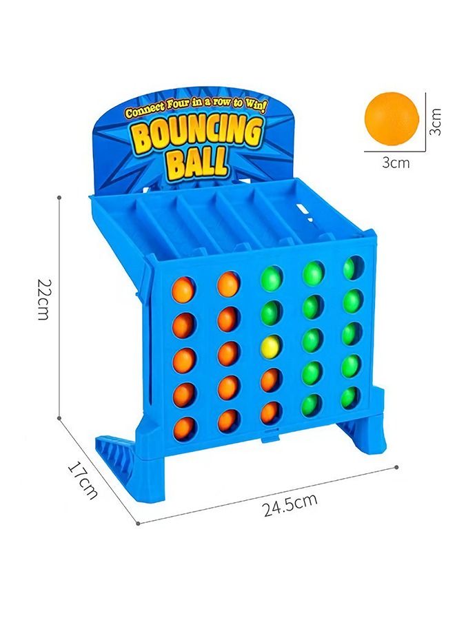 Connect Bouncing Ball 4 Shots Game, Classic 4 in a Row Link Up 4 Ball Game Educational Toy, Parent-Child Interaction Party Multiplayer Funny Desktop Connect Balls Game Toy for Kids Family