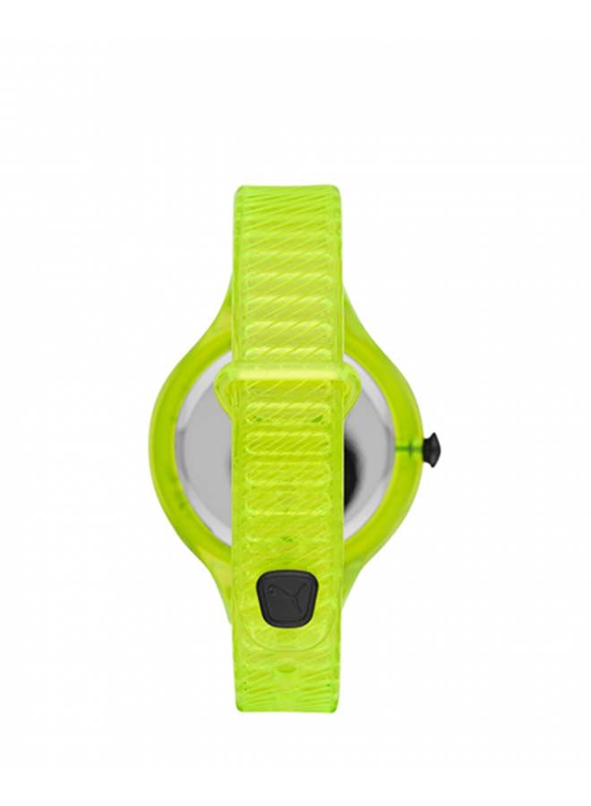 Contour 36mm Women's Quartz Watch With Yellow Polyurethane Strap