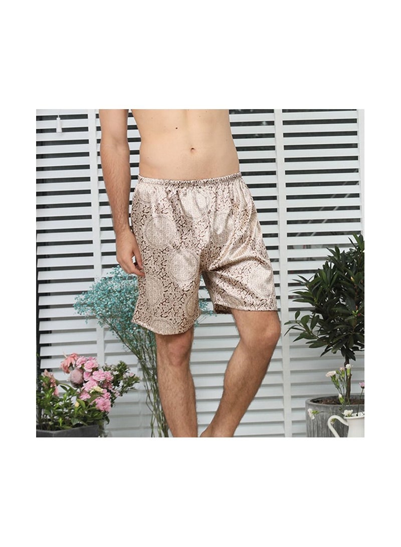 Printed Pyjama Shorts Gold