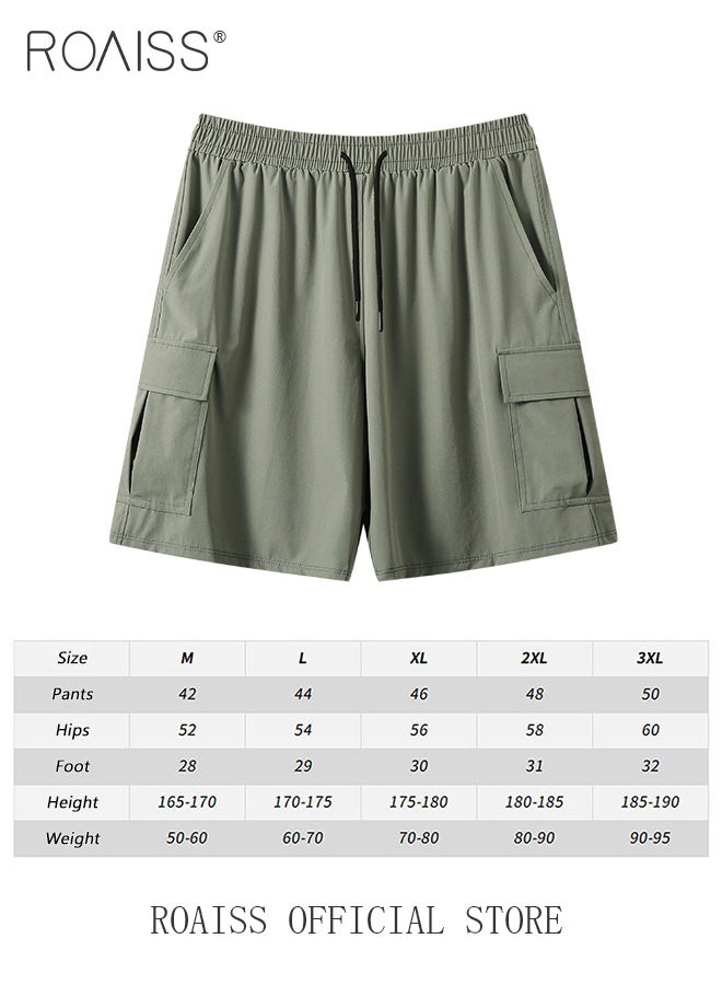 Classic Quick-Dry Workout Shorts Loose Fit Men's Shorts With Pockets Straight Leg Cargo Shorts