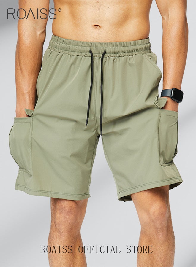 Classic Quick-Dry Workout Shorts Loose Fit Men's Shorts With Pockets Straight Leg Cargo Shorts