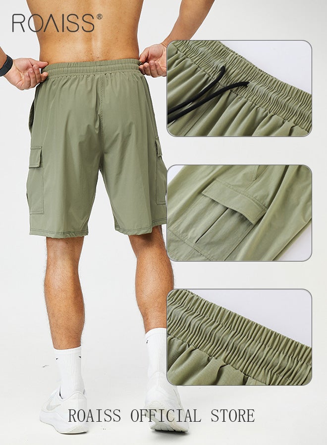 Classic Quick-Dry Workout Shorts Loose Fit Men's Shorts With Pockets Straight Leg Cargo Shorts