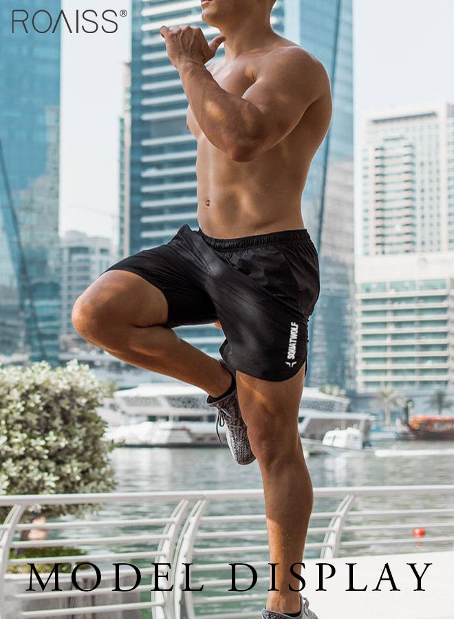 Men's Summer Sports and Fitness Shorts Thin Loose High Elastic Running Training Shorts