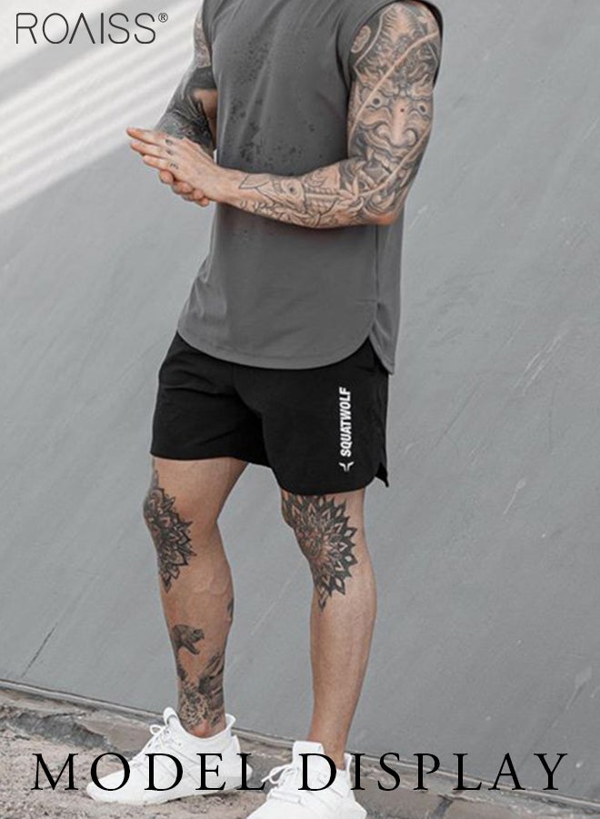 Men's Summer Sports and Fitness Shorts Thin Loose High Elastic Running Training Shorts