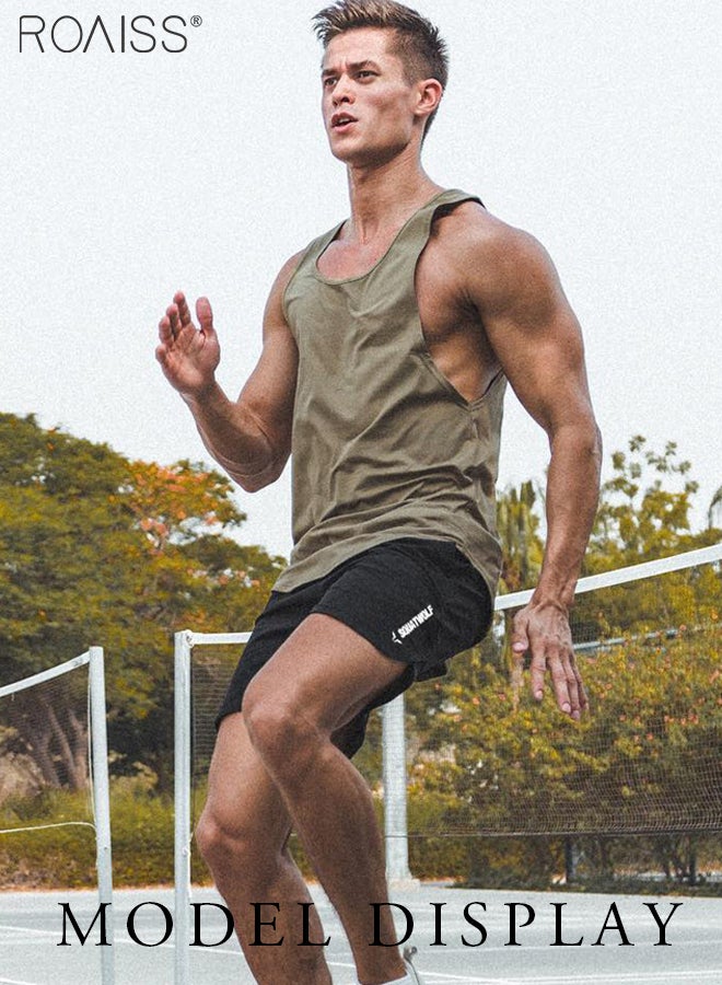 Men's Summer Sports and Fitness Shorts Thin Loose High Elastic Running Training Shorts