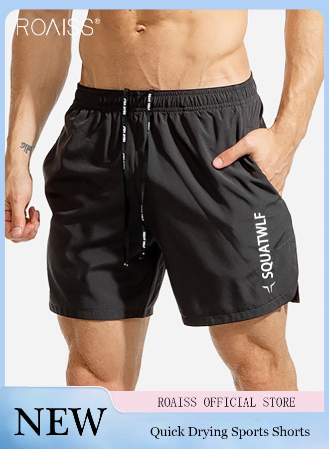 Men's Summer Sports and Fitness Shorts Thin Loose High Elastic Running Training Shorts