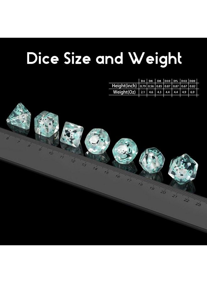 Cat Dice Dice Dnd Dndnd 7Pcs Resin D&D Dice With Velvet Bag For Dungeons And Dragons Role Playing Games And Tabletop Games（Cat