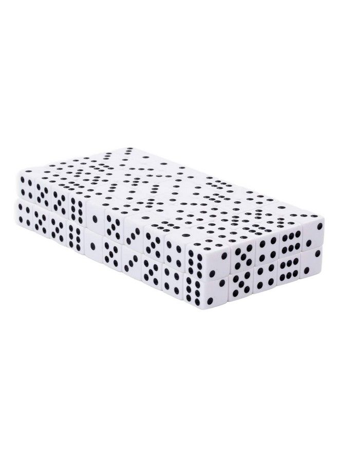 6Sided Urea Game Dice Set Standard 16Mm Size 100 Count White Perfect For Group Events Bulk Buying