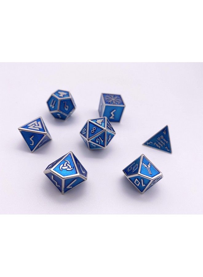 Set Of 7 Witchs Fire Norse Series Full Metal Polyhedral Dice By Norse Foundry ; Rpg Math Games Dnd Pathfinder …