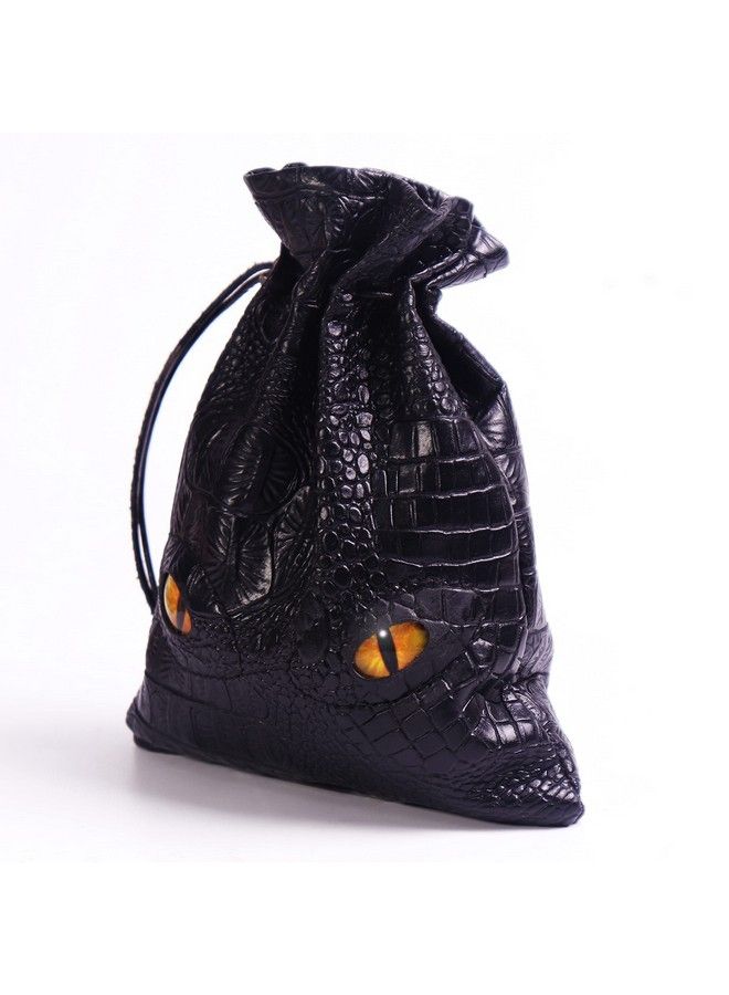 Dnd Dice Bag Can Hold 6 Set Dice Black Dice Pouch For Board Game Medieval Leather Coins Bag D And D Dice Storage Bag For Rpg Game Dnd Game Accessories For New To Master